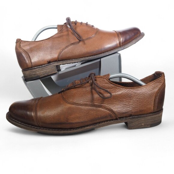 Walk-Over Vintage Collection Cap Toe Leather Oxfords Brown T10137 Men's 11M - Picture 1 of 12